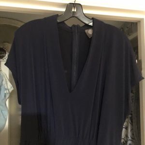 Vince Camuto Navy Blue Pantsuit One Piece Jumpsuit Women’s Large
